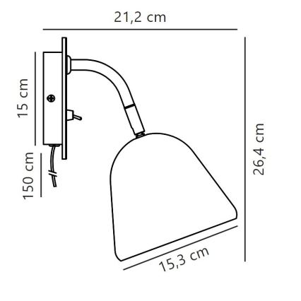 Nordlux - Спот аплик FLEUR 1xE14/15W/230V