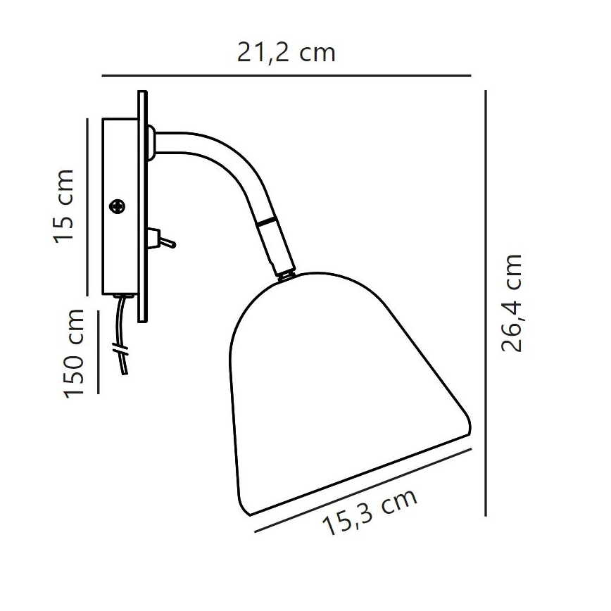 Nordlux - Спот аплик FLEUR 1xE14/15W/230V
