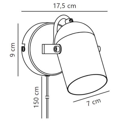 Nordlux - Спот аплик LOTUS 1xE14/40W/230V