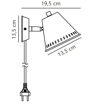 Nordlux - Спот аплик PINE 1xGU10/15W/230V