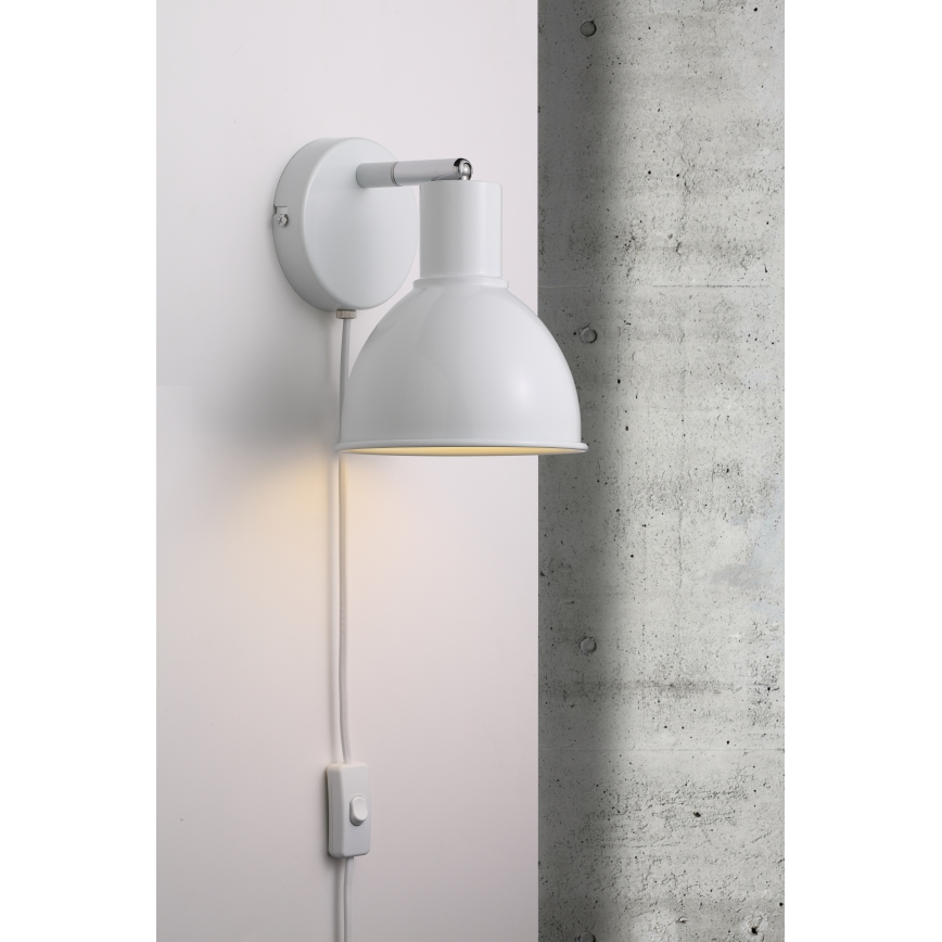 Nordlux - Спот аплик POP 1xE27/18W/230V бял
