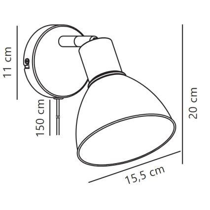 Nordlux - Спот аплик POP 1xE27/18W/230V мента