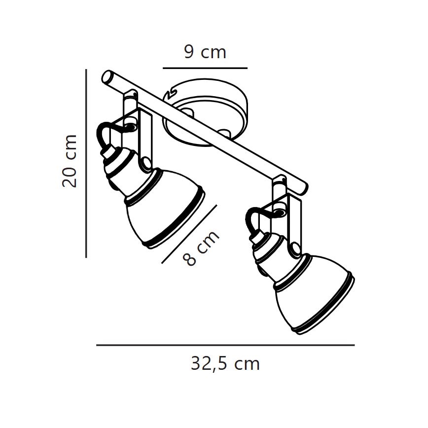 Nordlux - Спот ASLAK 2xGU10/35W/230V бял