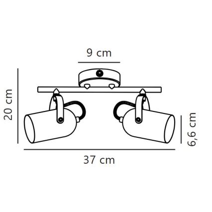 Nordlux - Спот LOTUS 2xE14/40W/230V