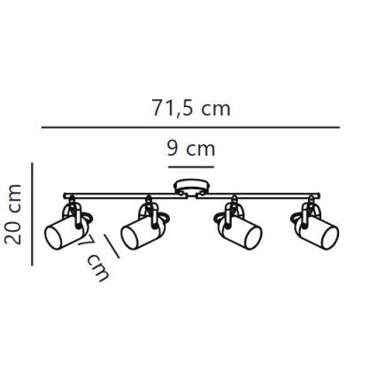 Nordlux - Спот LOTUS 4xE14/40W/230V