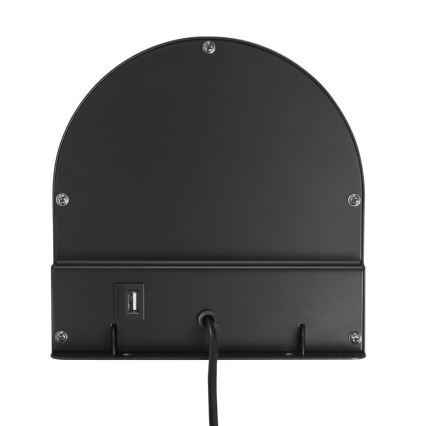 Nordlux - Стенна лампа с полица CODY 1xGU10/15W/230V черна