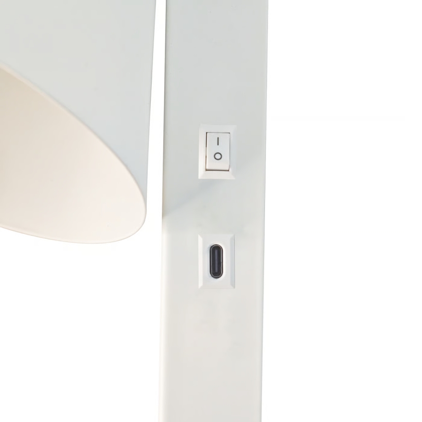 Nordlux - Стенна лампа с USB WILMER 1xE14/40W/230V бяла