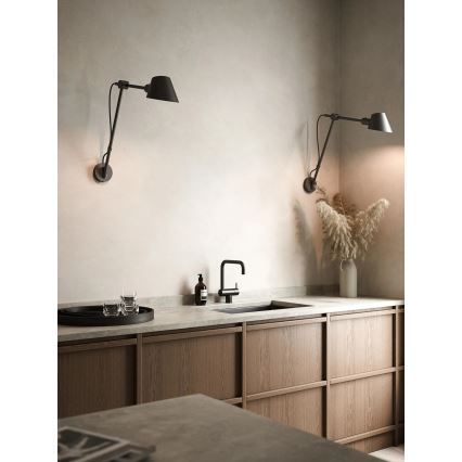 Nordlux - Стенна лампа STAY 1xE27/60W/230V, черна