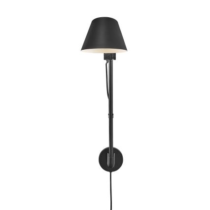 Nordlux - Стенна лампа STAY 1xE27/60W/230V, черна