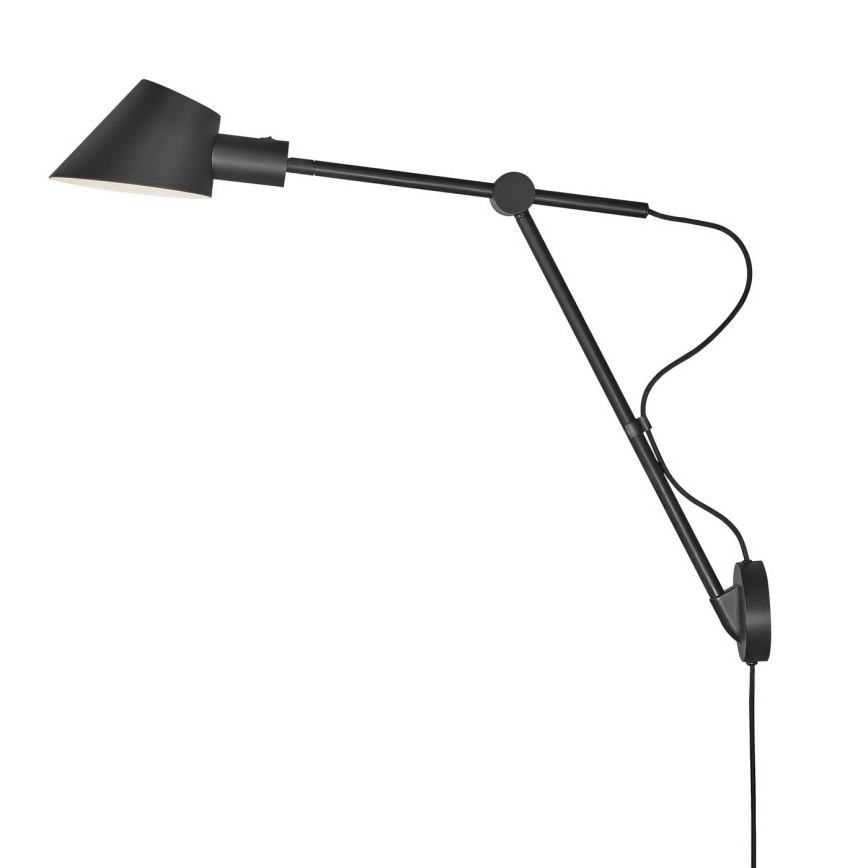 Nordlux - Стенна лампа STAY 1xE27/60W/230V, черна