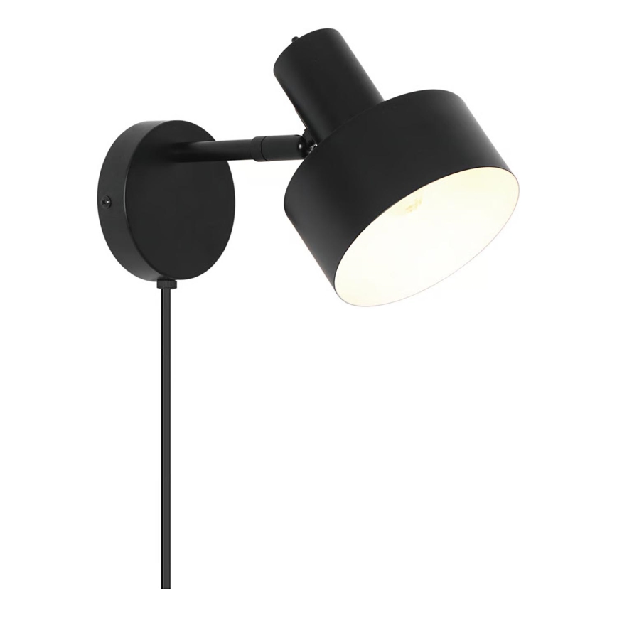 Nordlux - Стенно осветително тяло MATIS 1xE27/15W/230V черно