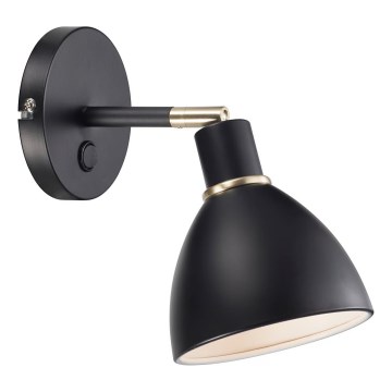 Nordlux - Стенно осветително тяло RAY, 1xE14/25W/230V, черно