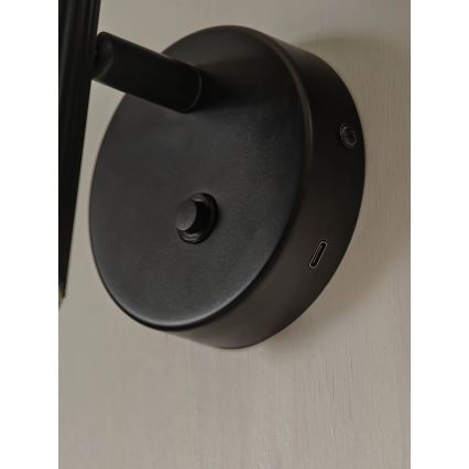 Nordlux - Стенно точково осветително тяло VICO 1xGU10/5W/230V черно