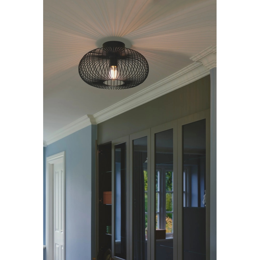 Nordlux - Таванно осветително тяло BERONI 1xE27/60W/230V Ø 40,3 см, черно