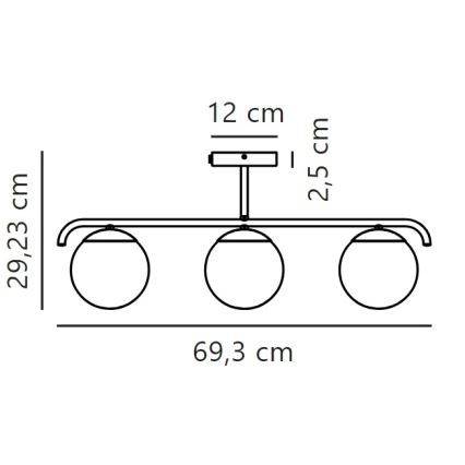 Nordlux - Висящ полилей GRANT 3xE14/25W/230V черен