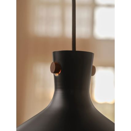 Nordlux - Висяща лампа с кабел DORINA 1xE27/60W/230V черна