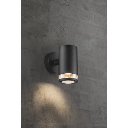 Nordlux - Външен стенен аплик BIRK 1xGU10/28W/230V IP44 черен