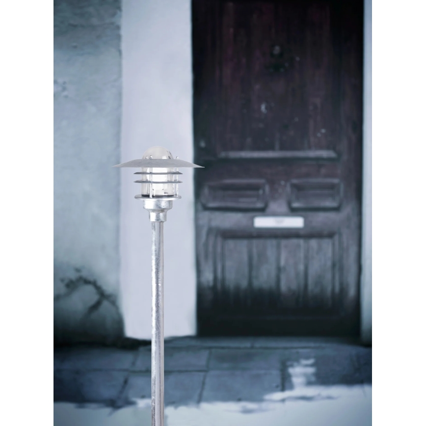 Nordlux - Външна лампа AGGER 1xE27/60W/230V IP54 сребриста