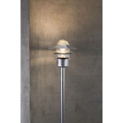 Nordlux - Външна лампа BLOKHUS 1xE27/60W/230V IP54, сребриста, 92 см