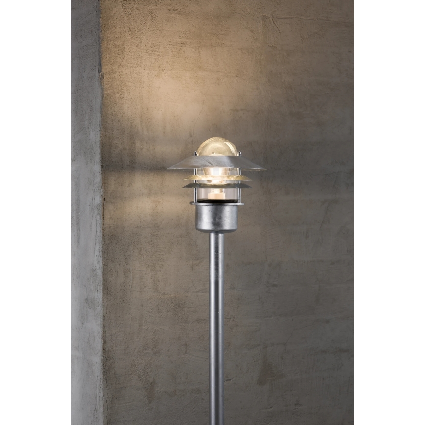 Nordlux - Външна лампа BLOKHUS 1xE27/60W/230V IP54, сребриста, 92 см