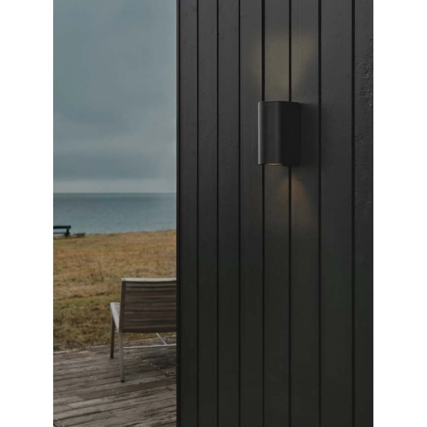 Nordlux - Външно стенно осветително тяло CANTO 2xGU10/28W/230V IP44 черно