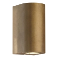 Nordlux - Външно стенно осветително тяло CANTO 2xGU10/28W/230V IP44 месинг