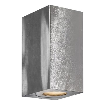 Nordlux - Външно стенно осветително тяло CANTO 2xGU10/28W/230V IP44 сребристо