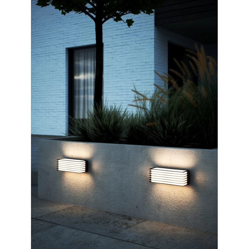 Nordlux - Външно стенно осветително тяло FLUCTUS 2xE27/15W/230V IP44