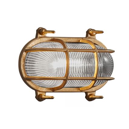 Nordlux - Външно стенно осветително тяло HELFORD 1xE27/12,5W/230V IP64 месинг