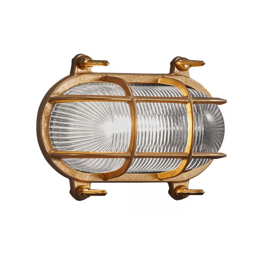 Nordlux - Външно стенно осветително тяло HELFORD 1xE27/12,5W/230V IP64 месинг