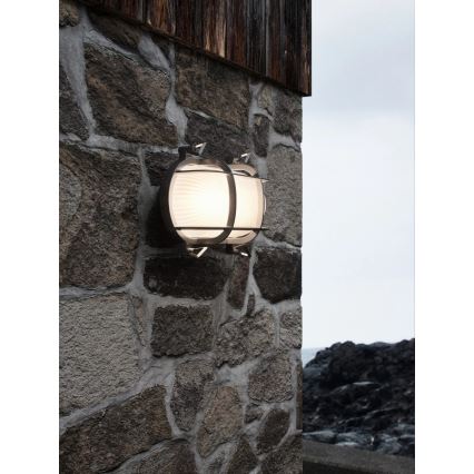 Nordlux - Външно стенно осветително тяло HELFORD 1xE27/12,5W/230V IP64 сиво