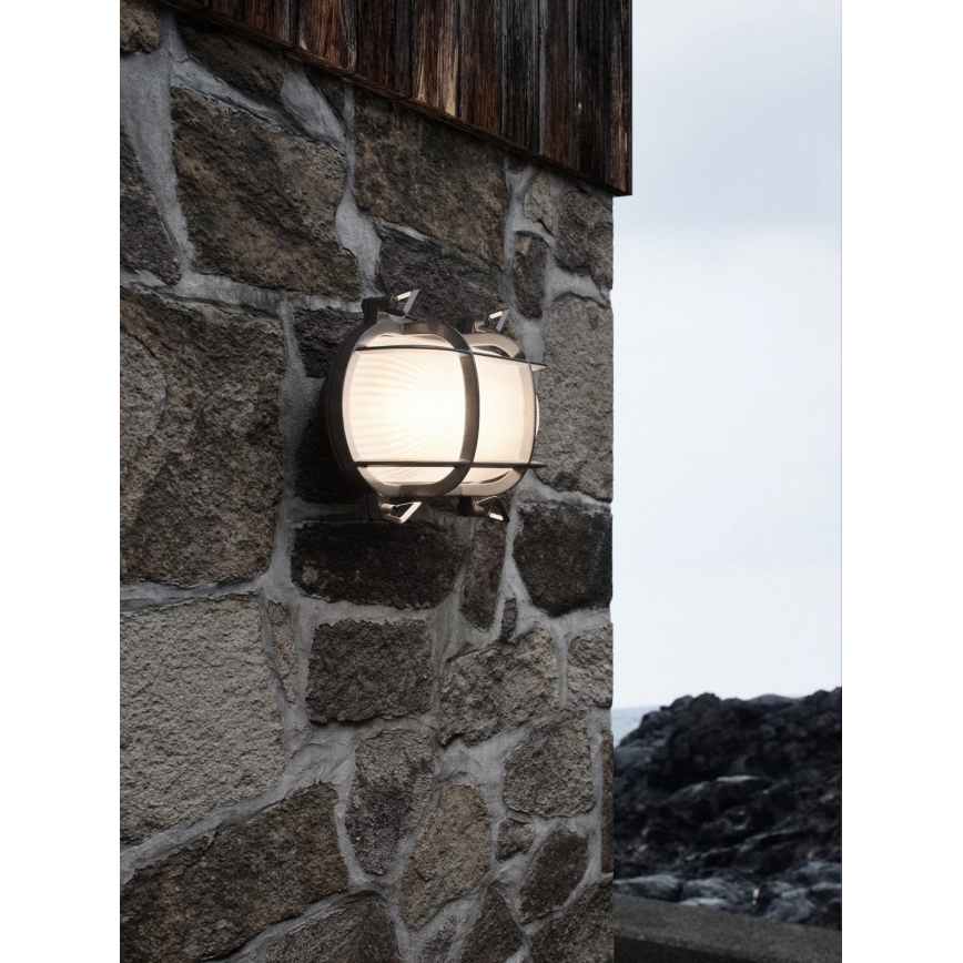 Nordlux - Външно стенно осветително тяло HELFORD 1xE27/12,5W/230V IP64 сиво