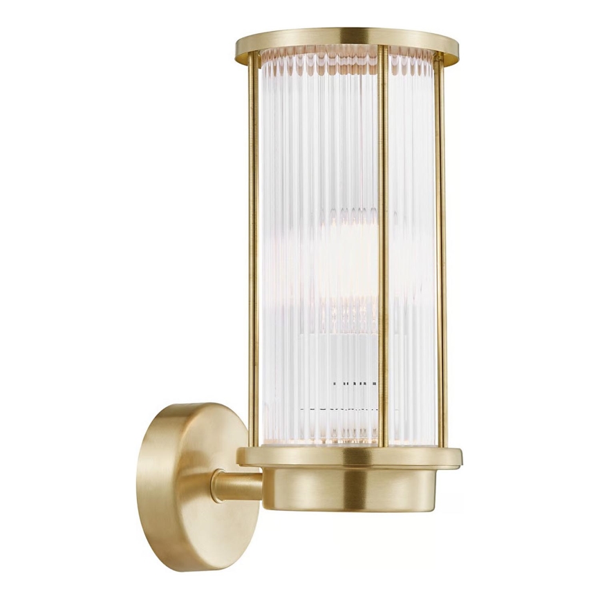 Nordlux - Външно стенно осветително тяло LINTON 1xE27/15W/230V IP54 месинг