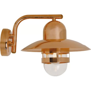 Nordlux - Външно стенно осветително тяло NIBE 1xE27/60W/230V IP54 медно