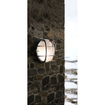 Nordlux - Външно стенно осветително тяло POLPERRO 1xE27/12,5W/230V IP64 сиво