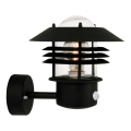 Nordlux - Външно стенно осветително тяло със сензор VEJERS 1xE27/60W/230V IP54 черно