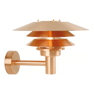 Nordlux - Външно стенно осветително тяло VENO 1xE27/60W/230V IP54, медно