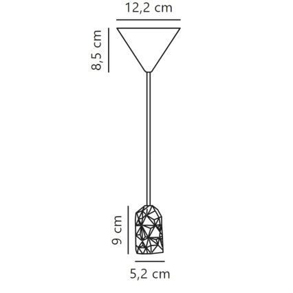 Nordlux - Захранващ кабел HANG 1xE27/40W/230V бял
