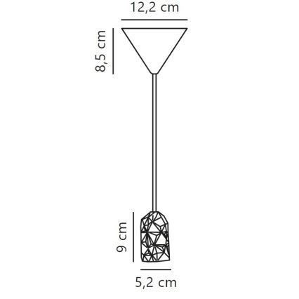 Nordlux - Захранващ кабел HANG 1xE27/40W/230V меден/черен