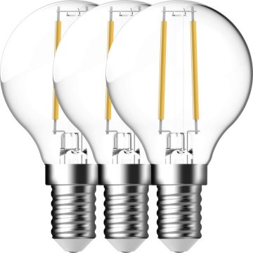 Nordlux - К-кт 3x LED Крушка FILAMENT G45 E14/4W/230V 4000K