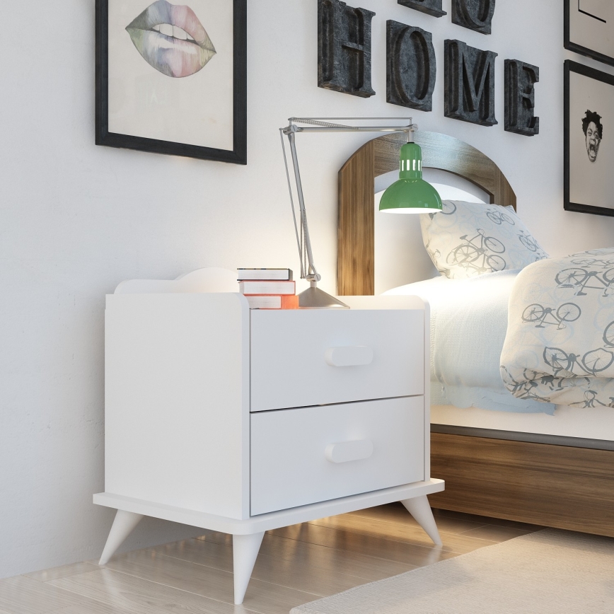 Нощно шкафче ANDAZ 58,6x60 cм бяло