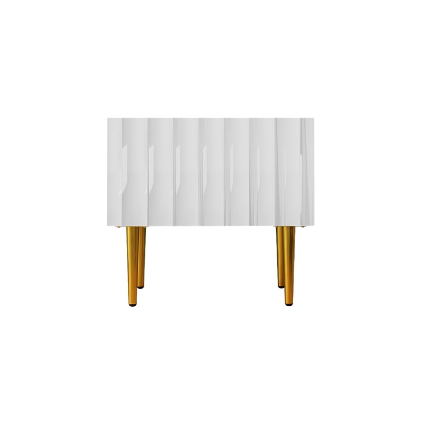 Нощно шкафче ARCOS 46x50 см бял/златист