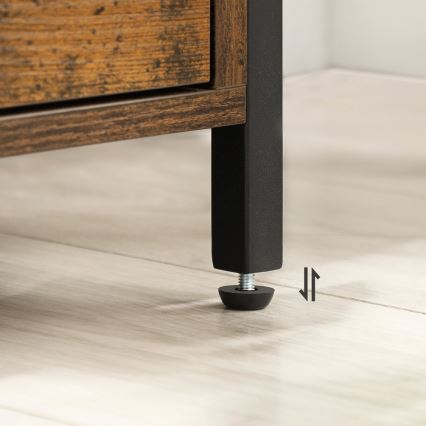 Нощно шкафче ARIN кафяво/черно