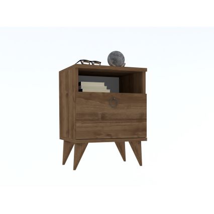 Нощно шкафче BARLO 50x40 cм кафяво