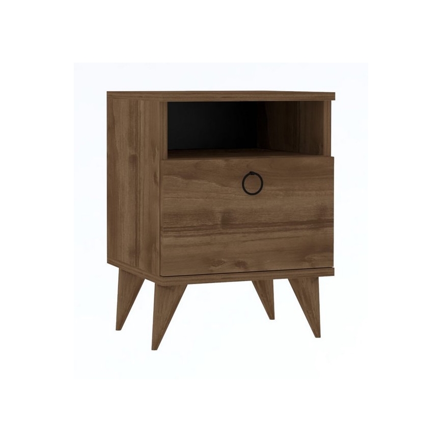 Нощно шкафче BARLO 50x40 cм кафяво
