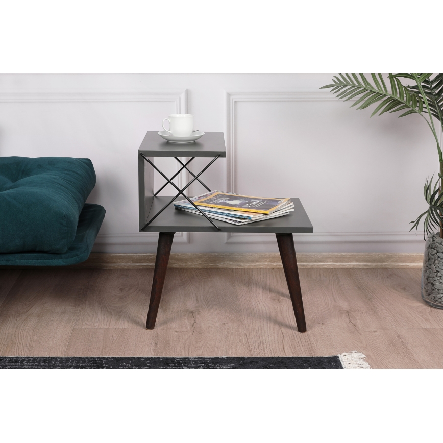 Нощно шкафче CROSS 55x50 cм антрацит
