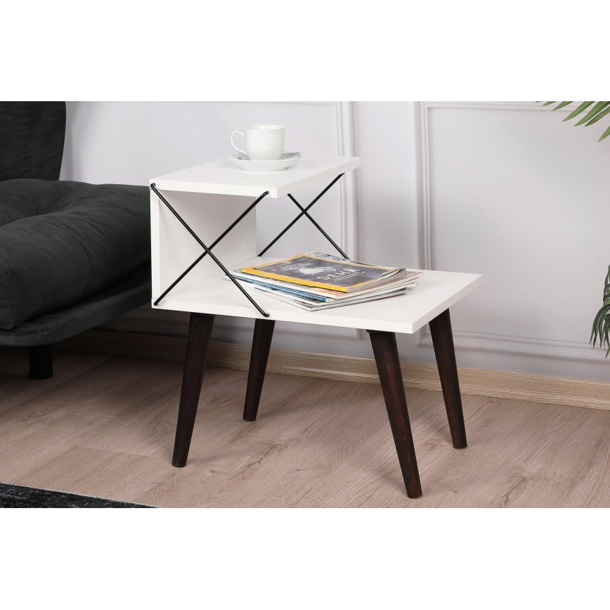 Нощно шкафче CROSS 55x50 cм бяло