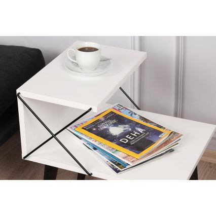 Нощно шкафче CROSS 55x50 cм бяло