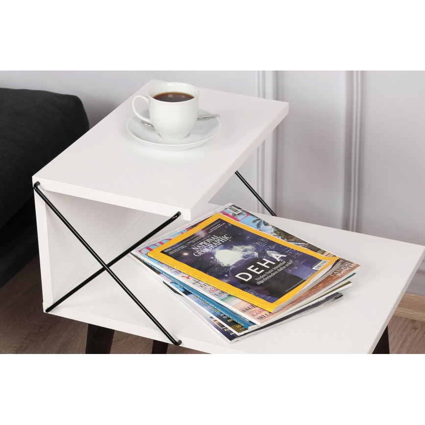 Нощно шкафче CROSS 55x50 cм бяло