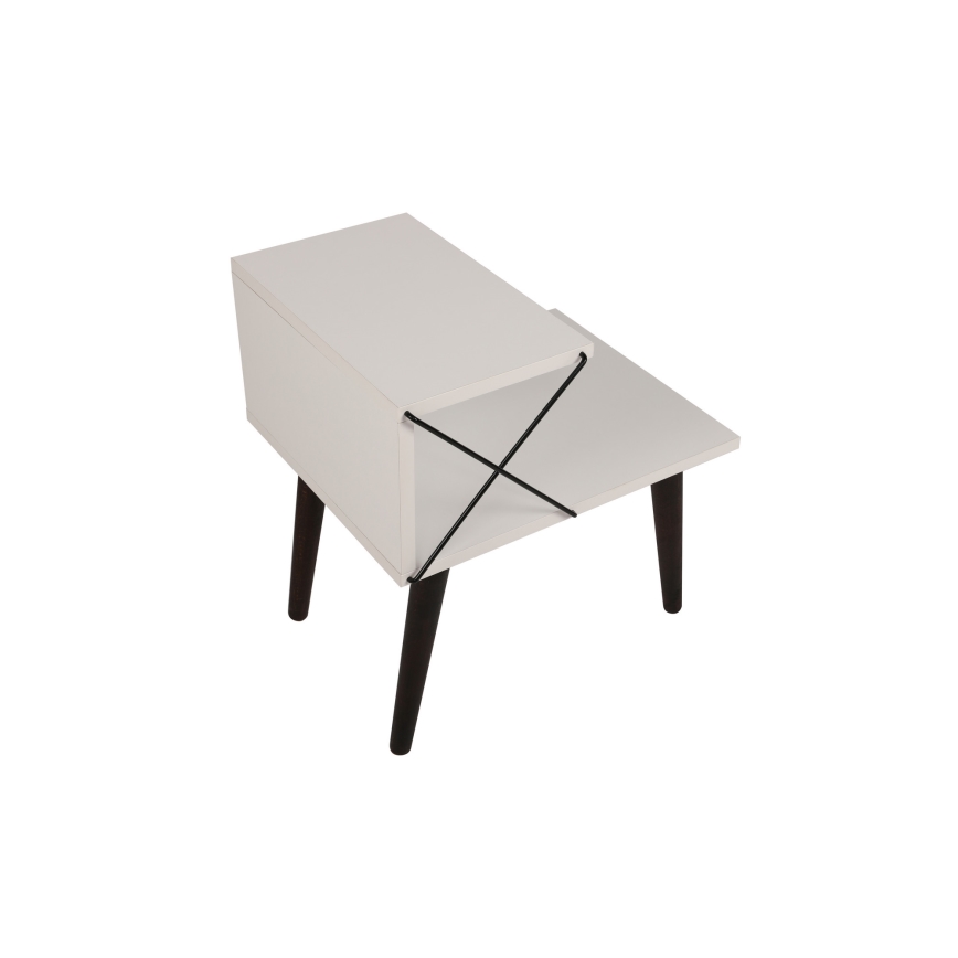 Нощно шкафче CROSS 55x50 cм бяло